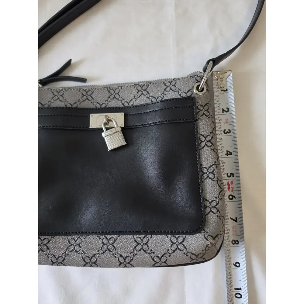 Nine West Josey Swing Crossbody Bag In Black And Gray